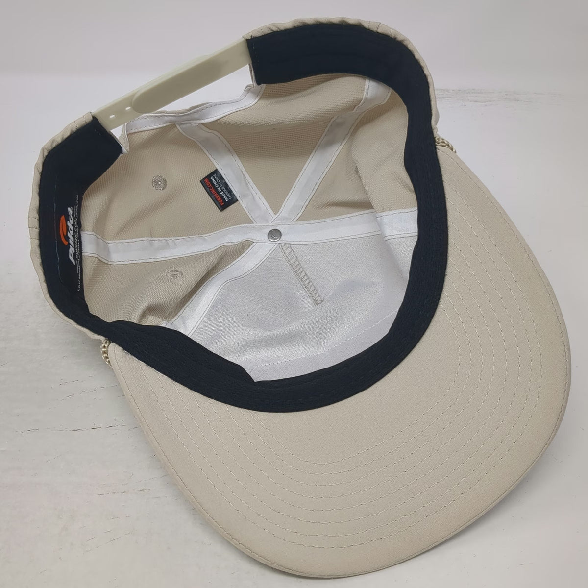 Pukka 5 Panel Beige Hat One Size Rope Bear's Best Las Vegas Golf Snapback Patch