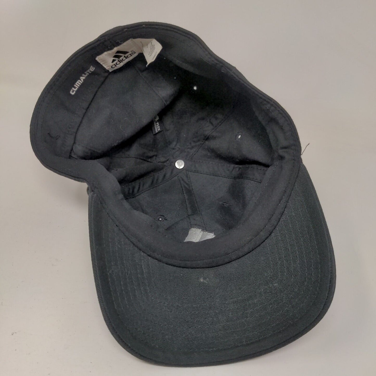 Adidas Fitted Hat Black Size L/XL Lightweight Embroidered Climalite 6 Panel