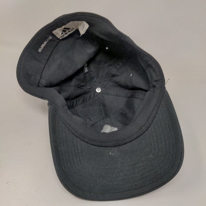 Adidas Fitted Hat Black Size L/XL Lightweight Embroidered Climalite 6 Panel