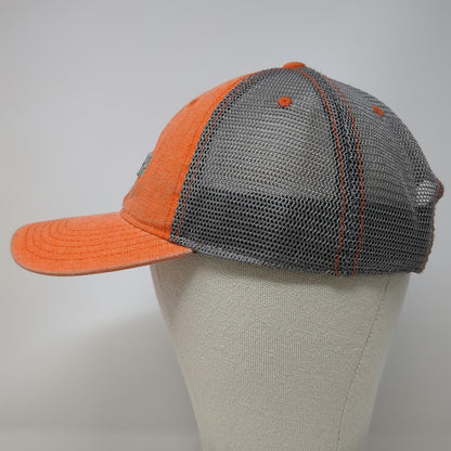 Legacy Trucker Hat Orange Gray One Size Mt Rainier Washington Mountain Mesh