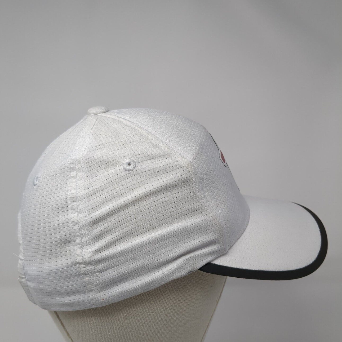 OGIO Strapback Hat White One Size Adjustable Vented Holes 6 Panel Polyester