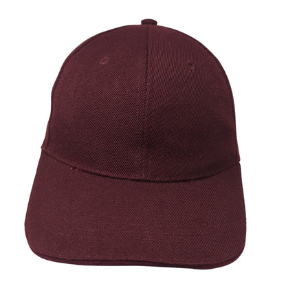 Sports Caps Strapback Hat Red One Size Solid Adjustable Blank Outdoor