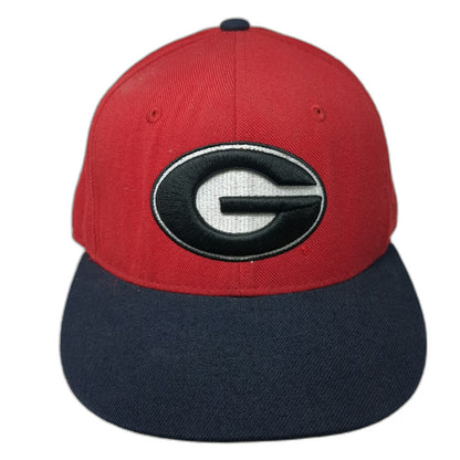 Zephyr Georgia Bulldogs NCAA Hat Cap Red Blue 7 5/8 Fitted Logo Embroidered