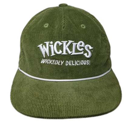 Official League 5 Panel Green OS Corduroy Rope Wickles Pickles Slideback hat