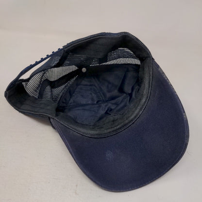 Unbranded Snapback Trucker Hat Blue One Size Mesh Back Embroidered Star