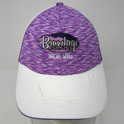 Brundage Mountain McCall Idaho Strapback Hat Multicolor OS Adjustable 6 Panel