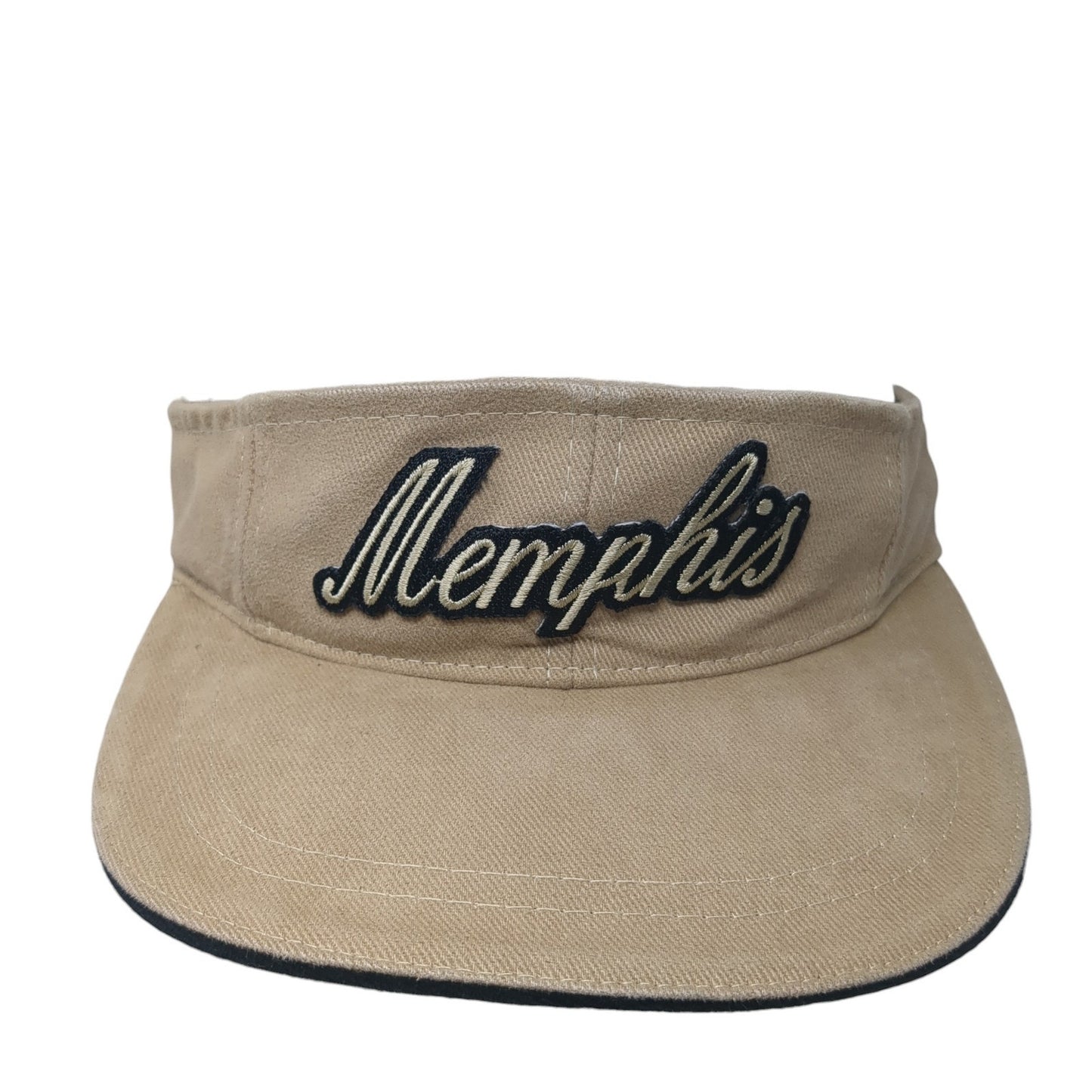 Memphis Sun Visor Hat Brown One Size Adjustable Embroidered Lightweight Nissin
