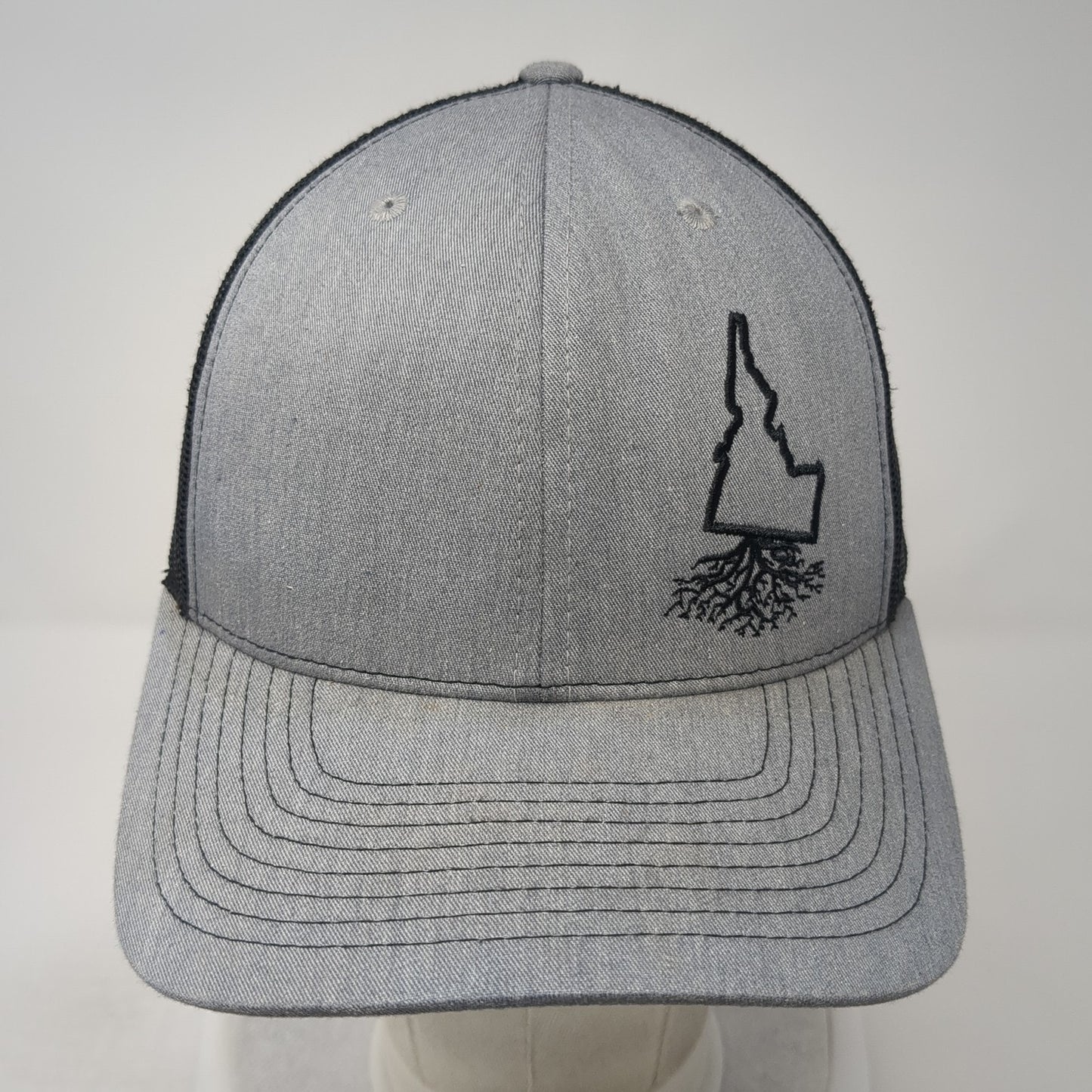 Idaho Roots Snapback Mesh Back Trucker Hat Gray One Size Richardson