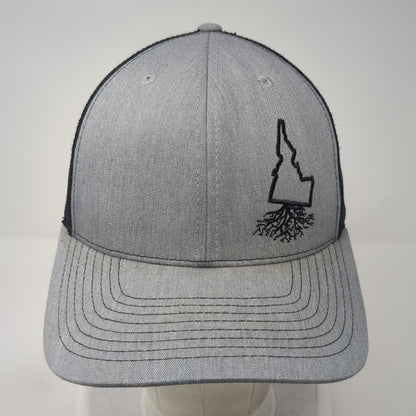 Idaho Roots Snapback Mesh Back Trucker Hat Gray One Size Richardson