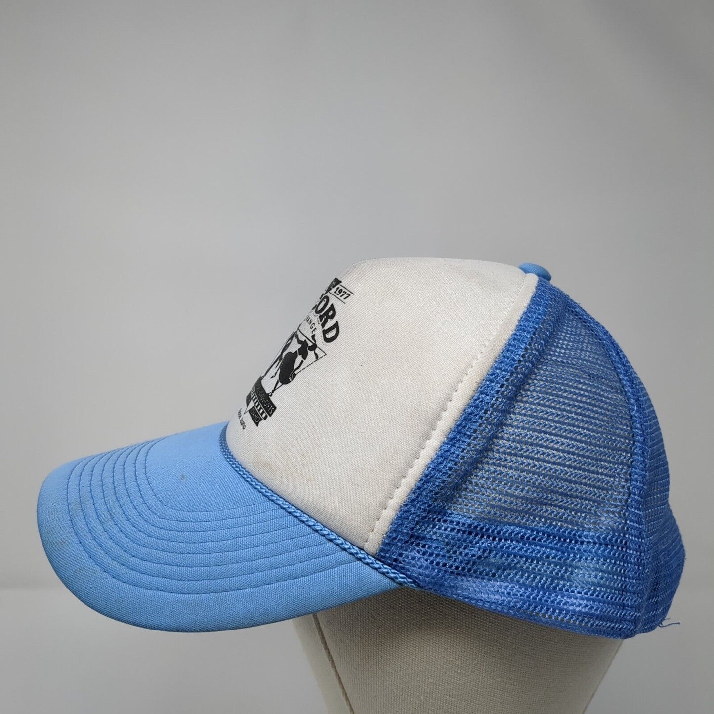 Est 1977 The Record Exchange CDs Vinyl DVDs Gift Boise Idaho Trucker Hat Blue OS