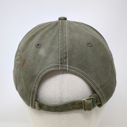 Puma Baseball Cap Green One Size Leaping Cat Contrast Stitching Slideback Hat