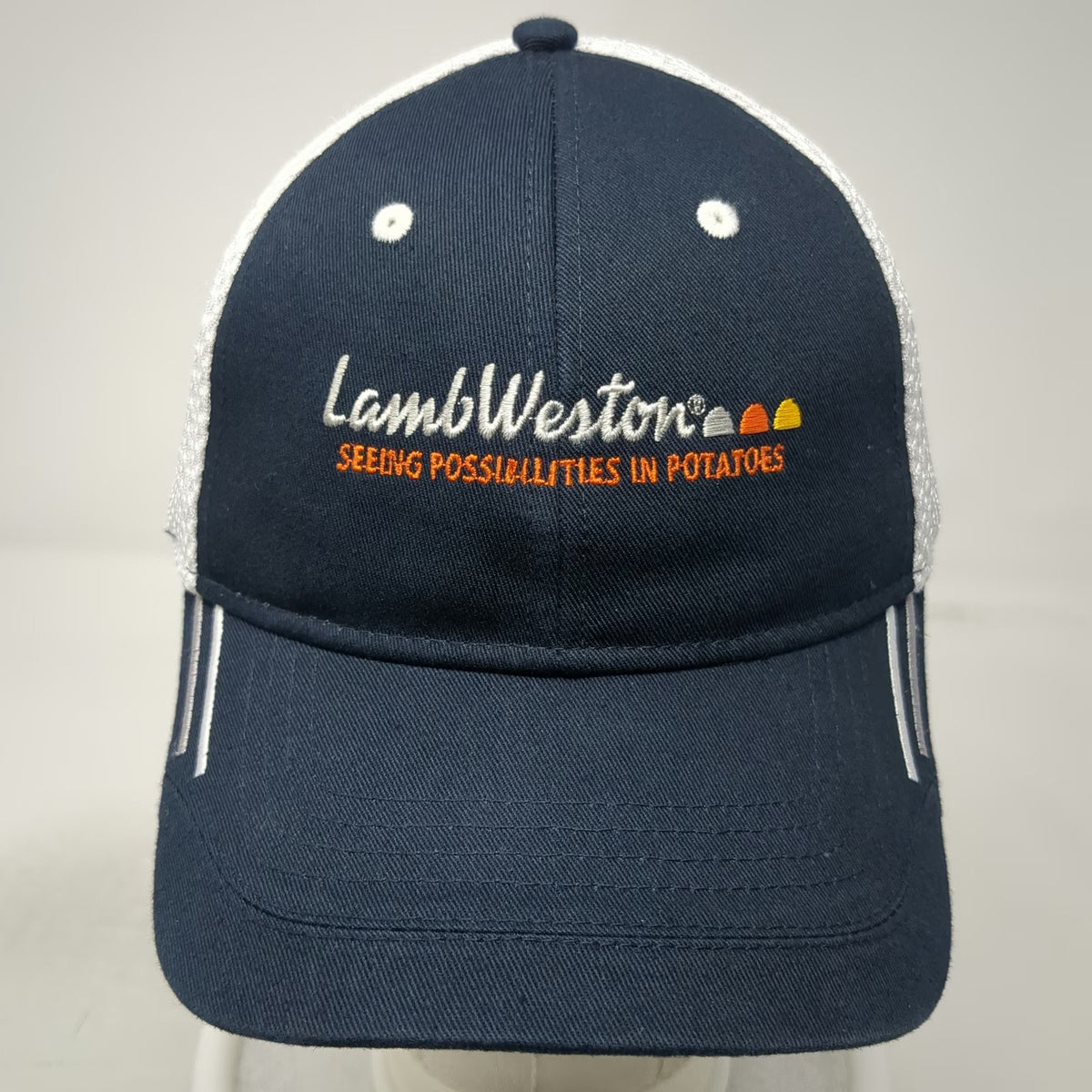 Cap America Baseball Cap Blue One Size Lamb Weston Potatoes Mesh Strapback Hat