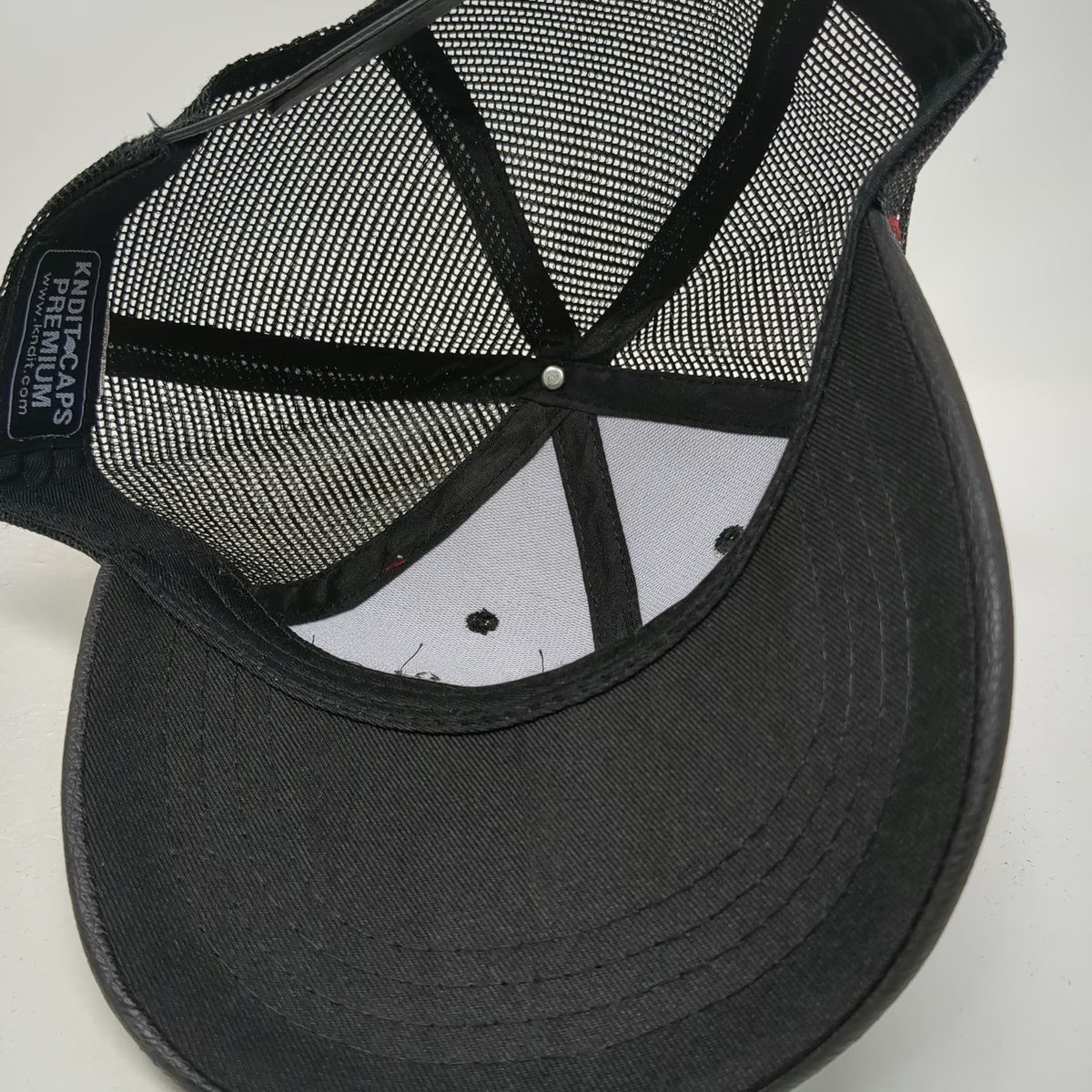 K&D Premium Trucker Hat Red Black One Size Puerto Vallarta Embroidery Mesh Back