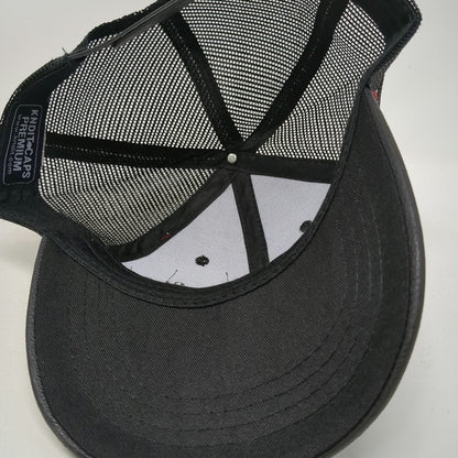 K&D Premium Trucker Hat Red Black One Size Puerto Vallarta Embroidery Mesh Back