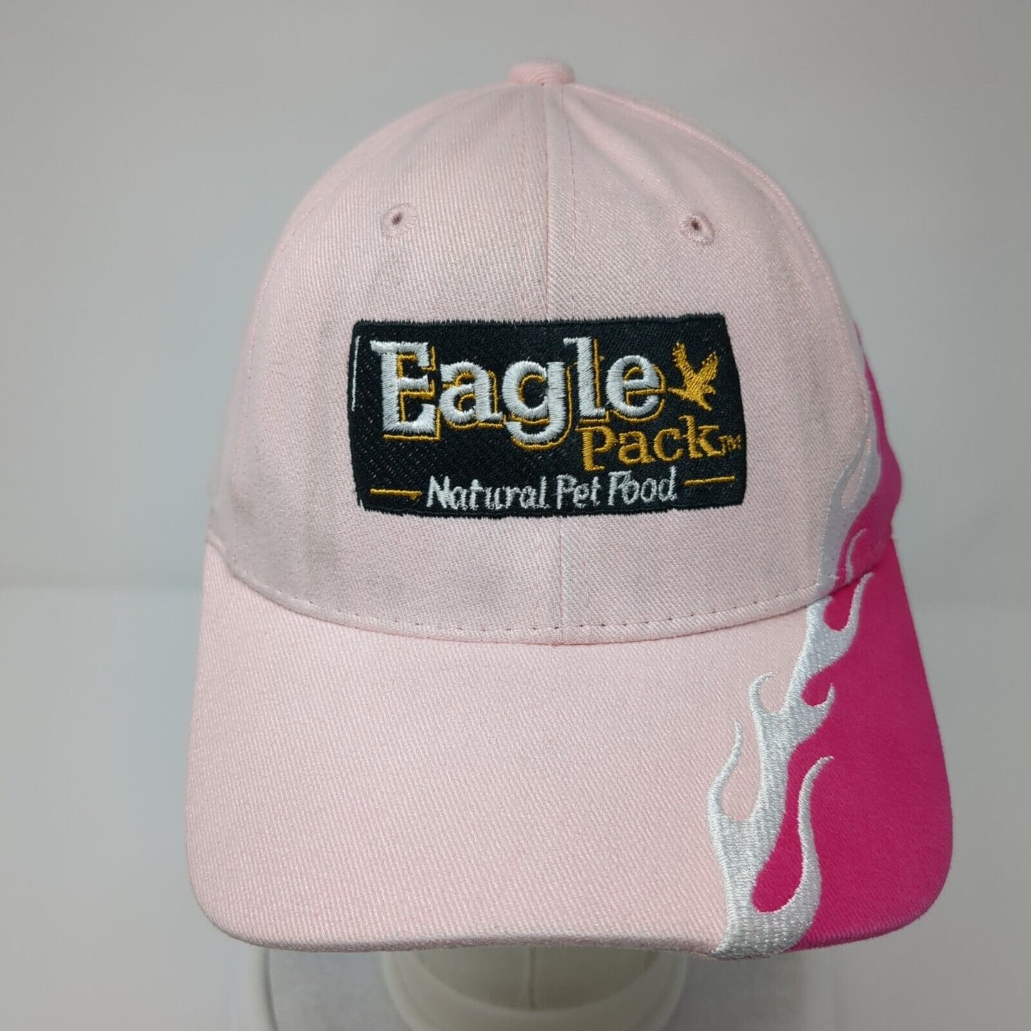 Eagle Pack Natural Pet Food Strapback Hat Pink OSFM Embroidered Magic