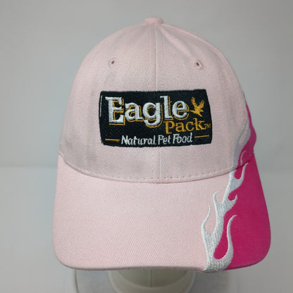 Eagle Pack Natural Pet Food Strapback Hat Pink OSFM Embroidered Magic