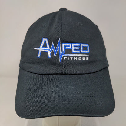 Amped Fitness Slideback Hat Black One Size Adjustable Embroidered Yupoong