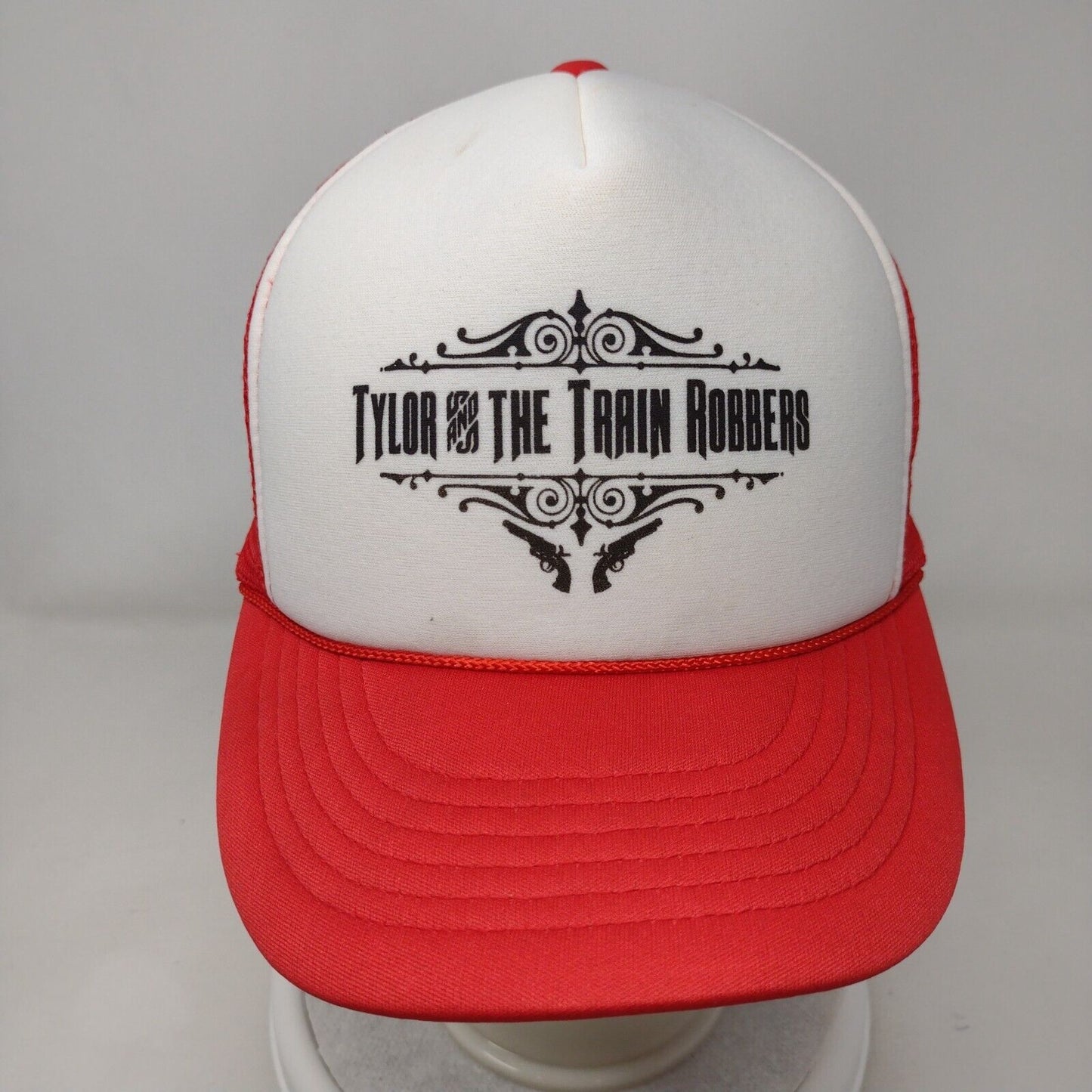 Tylor and The Train Robbers Snapback Trucker Hat Red OSFA Mesh Back Cobra