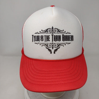Tylor and The Train Robbers Snapback Trucker Hat Red OSFA Mesh Back Cobra