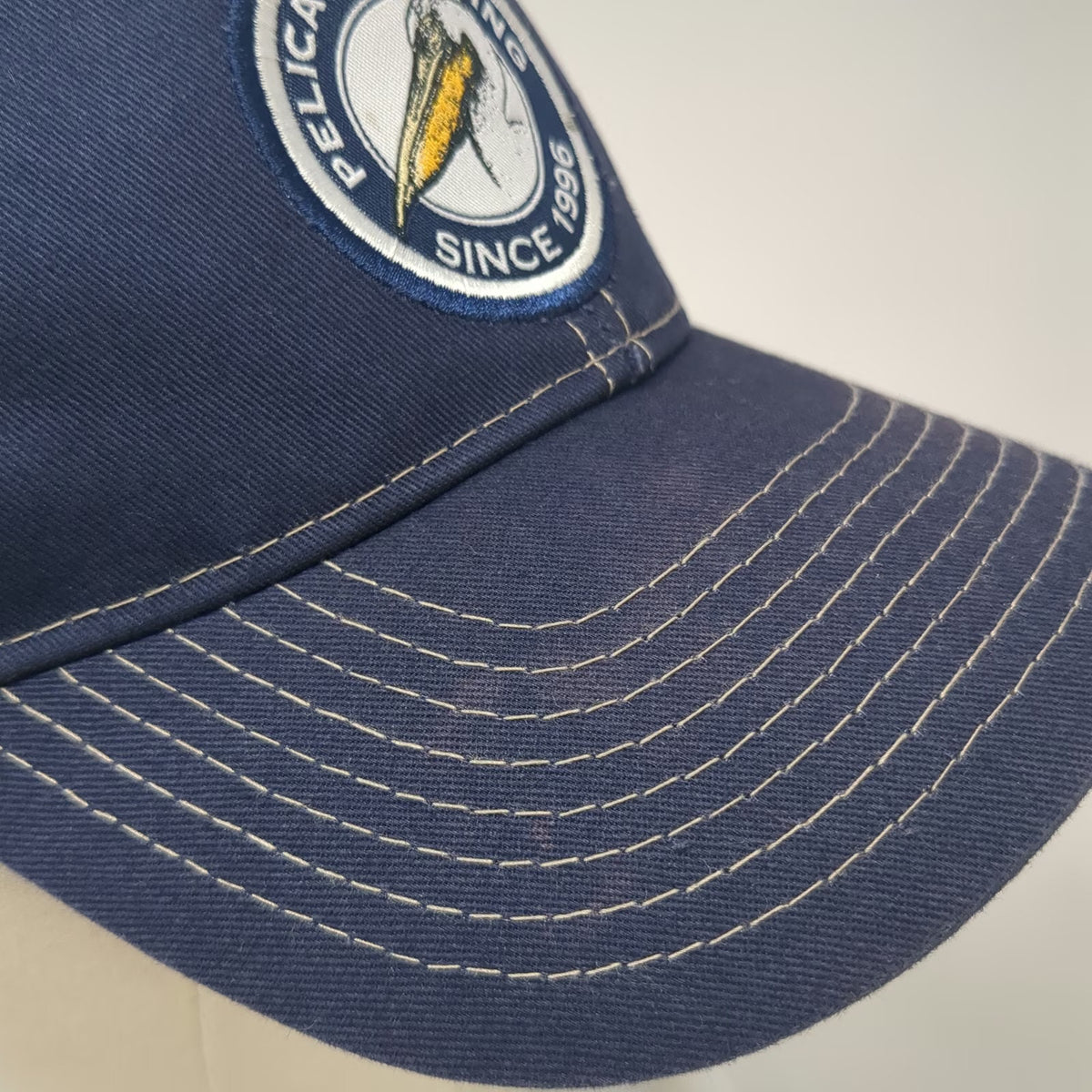 Pelican Brewing Baseball Cap Blue One Size Mesh Back Patch Born at the Beach Hat