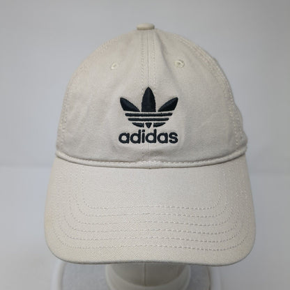 Adidas Trefoil Slideback Hat Tan One Size Adjustable Embroidered Logo