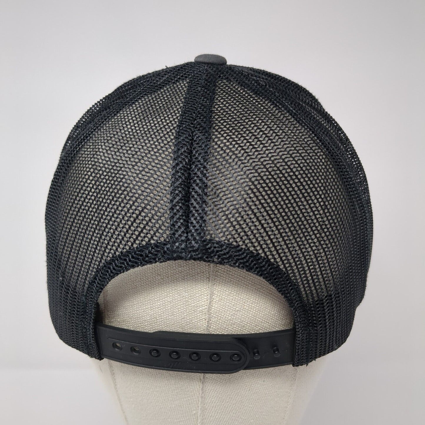 The Classics Yupoong Snapback Mesh Back Trucker Hat Gray One Size Logo