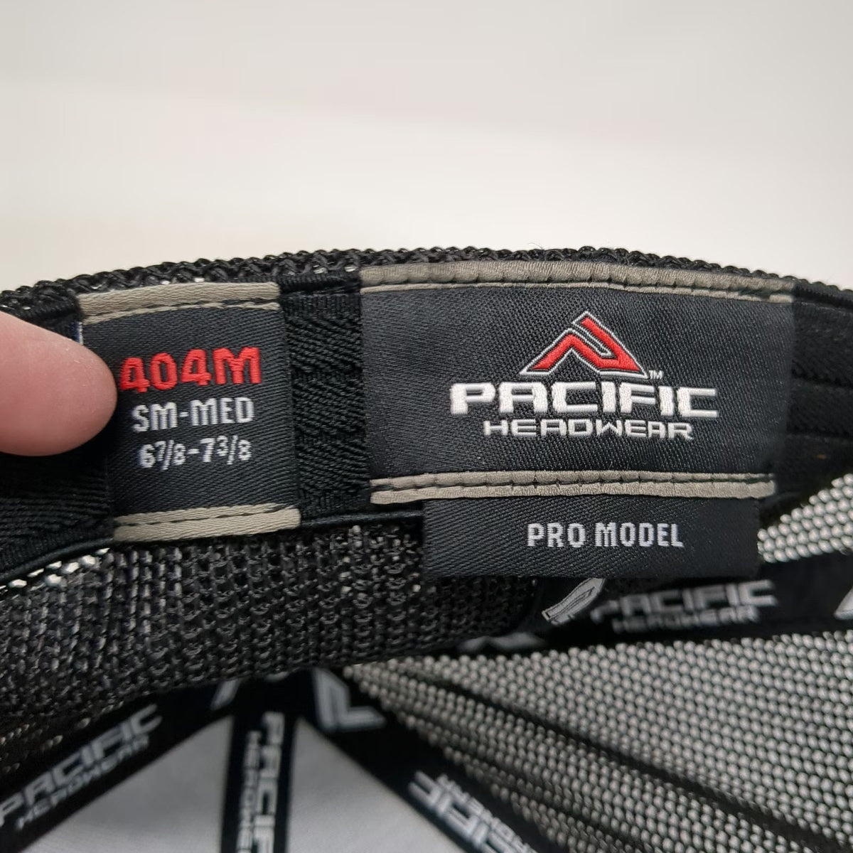 Pacific Headwear Baseball Cap Black 7 3/8 Hamilton Drywall Mesh Back Pro Hat