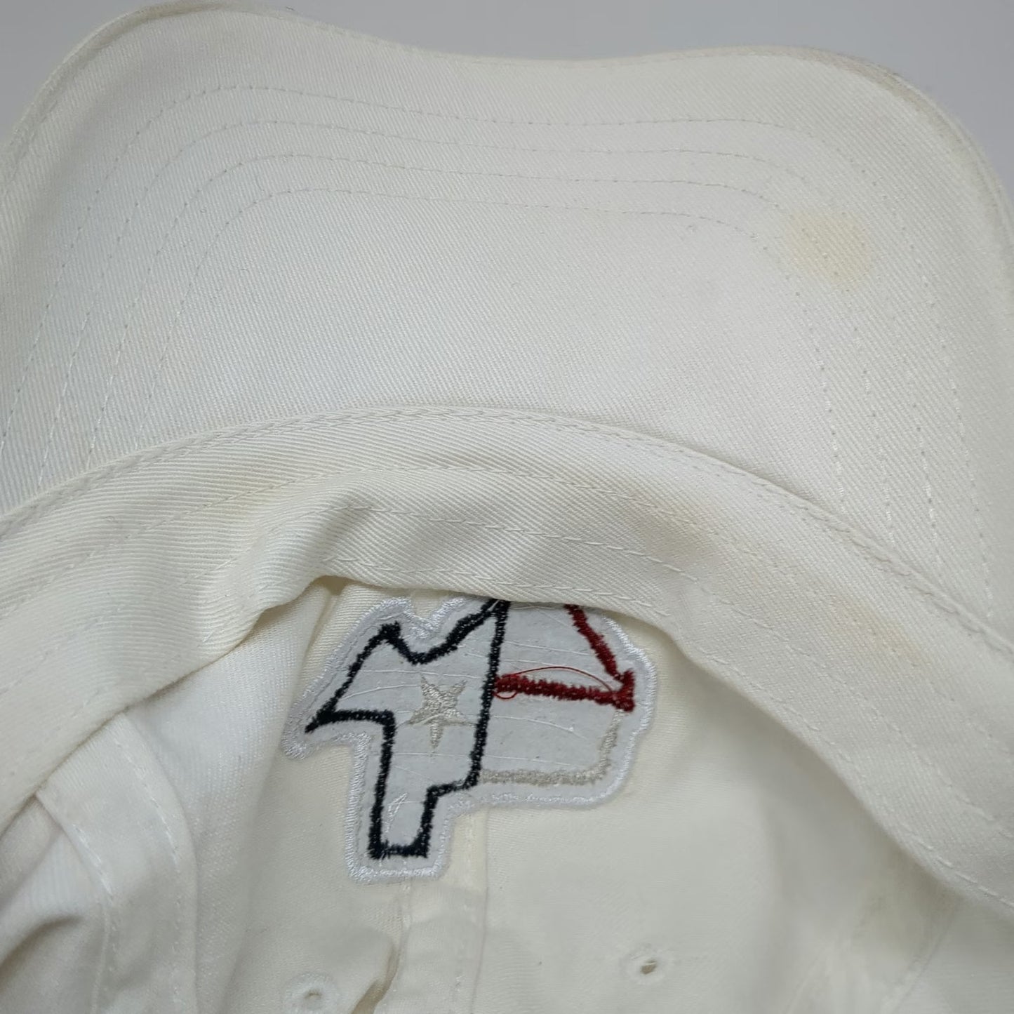 Sonoma Baseball Cap White One Size State of Texas Flag Patch Slideback Hat