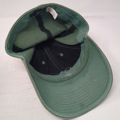 Nike Baseball Cap Green 7 1/4 Fitted Swoosh Logo Embroidered Cotton Hat