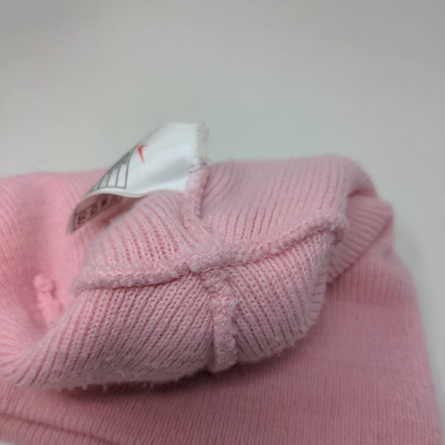 Nike Knit Beanie Hat Pink Toddler Embroidered Swoosh Solid