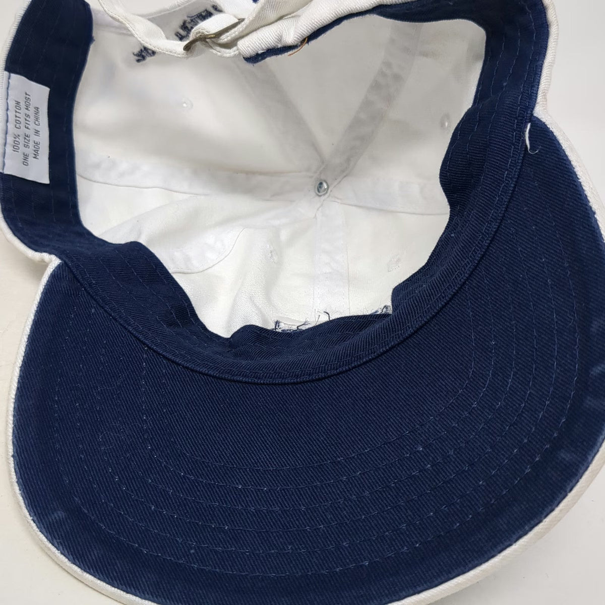 White Baseball Cap One Size USTA League 2010 Team Captain Tennis Sports Logo Hat