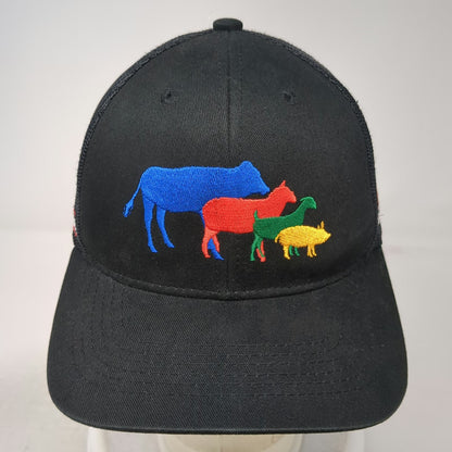 Outdoor Cap Trucker Hat Black One Size Sunglo D&B Supply Show Feed Animals Mesh