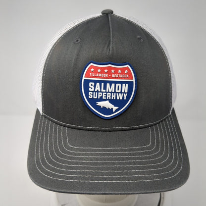 Salmon Superhwy Patch Snapback Trucker Hat Gray One Size Mesh Back