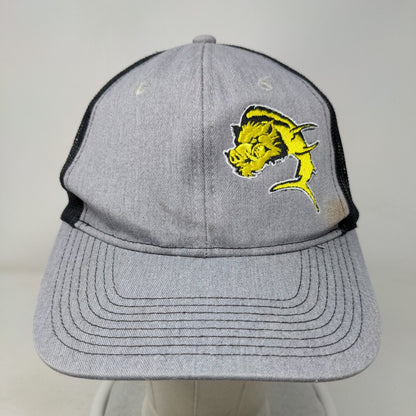 Port Authority Snapback Trucker Hat Gray One Size Adjustable Embroidered