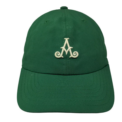 American Needle Strapback Hat Green Embroidered A Logo Adjustable