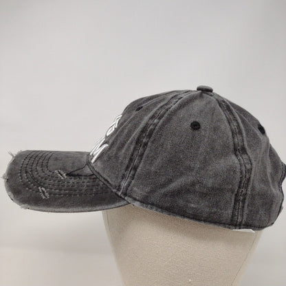 Dog Mom Slideback Hat Gray OSFA Adjustable Embroidered Vent Holes