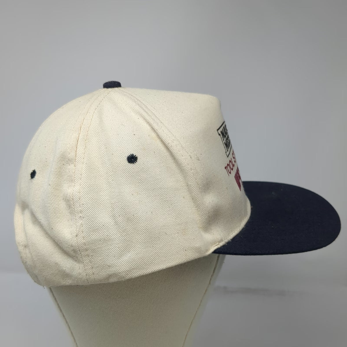 KC 5 Panel Beige Hat OSFM Master Mechanic Waterloo Tool Storage Blue Snapback