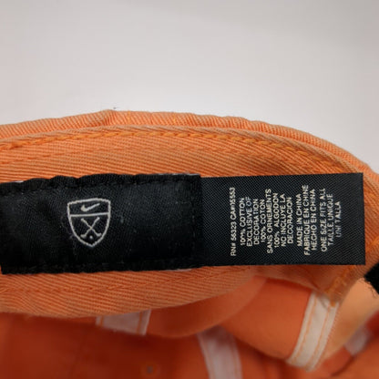 Nike Golf Strapback Hat Orange One Size Adjustable Embroidered 6 Panel