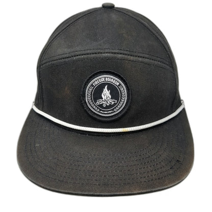 Mile High Spirits Fireside Bourbon Black Baseball Cap One Size Snapback Rope Hat