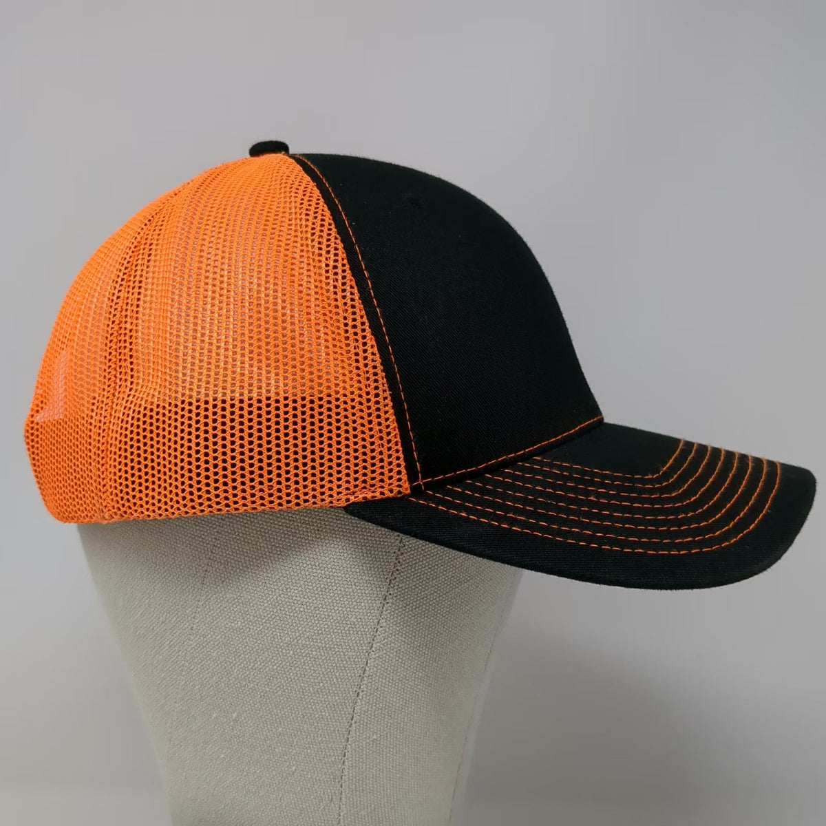 Outdoor Cap Trucker Hat Black Orange One Size Mesh Snapback JMAC Resources Work