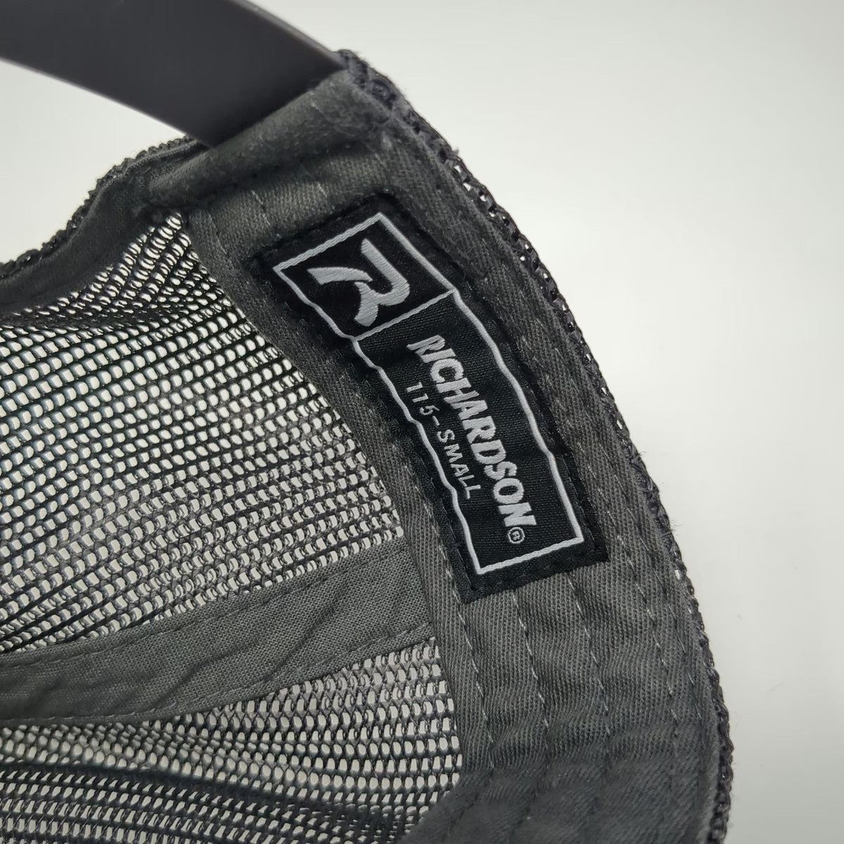 Richardson Trucker Hat Gray S Mesh Back Snapback Golf Embroidered Logo Curved