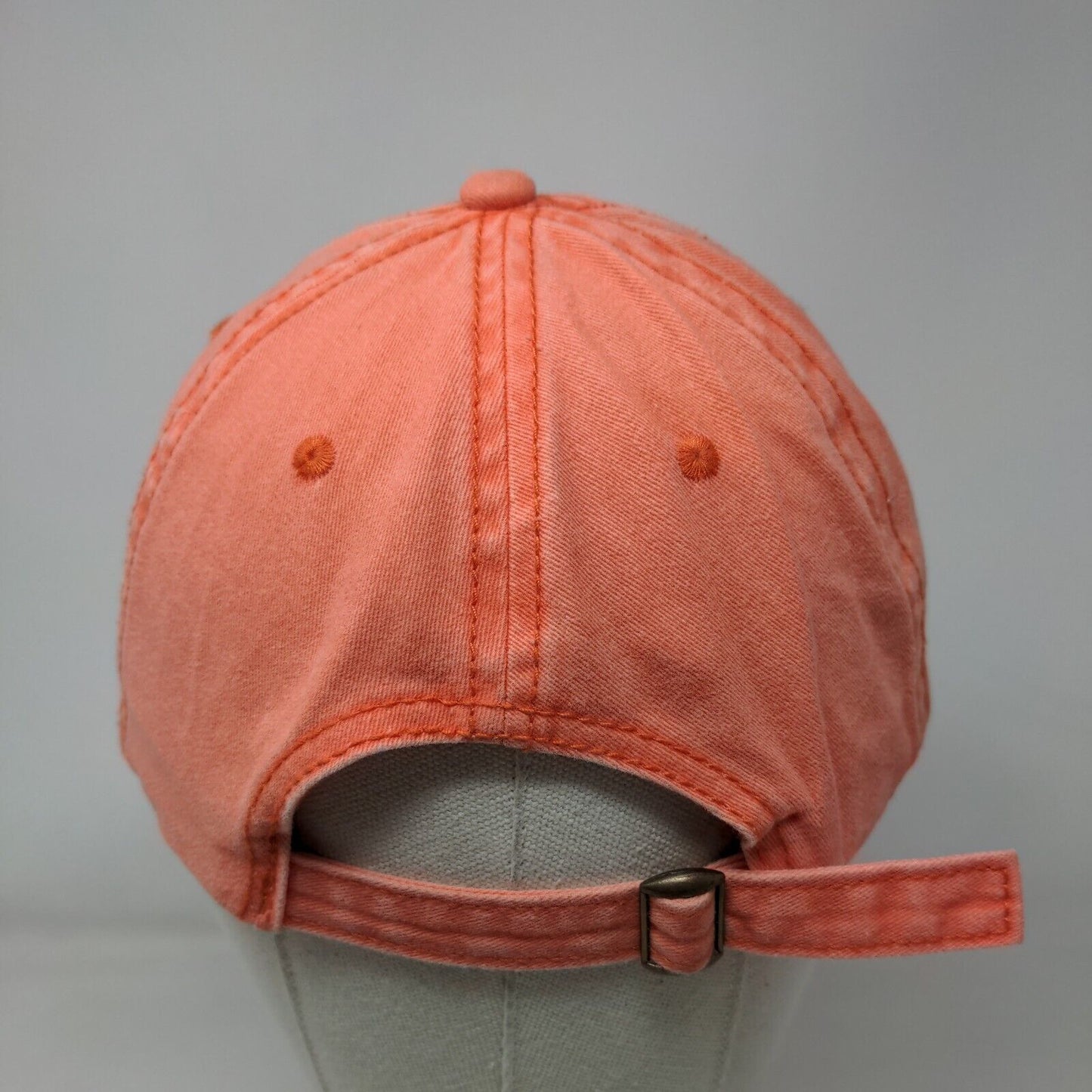 Good Vibes Club Slideback Hat Orange OSFM Adjustable Embroidered Floral Cotton