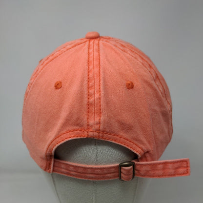 Good Vibes Club Slideback Hat Orange OSFM Adjustable Embroidered Floral Cotton