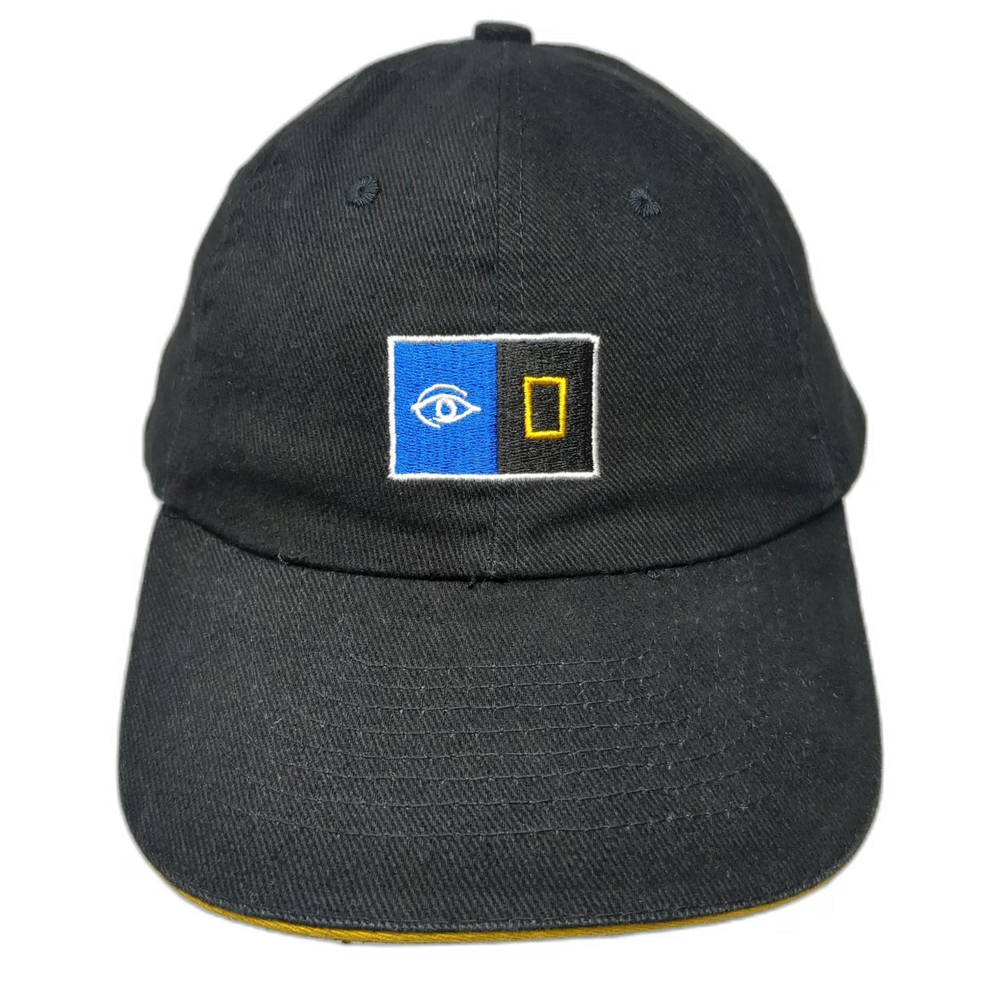 National Geographic Channel Baseball Cap Black One Size Strapback Hat Eye Logo