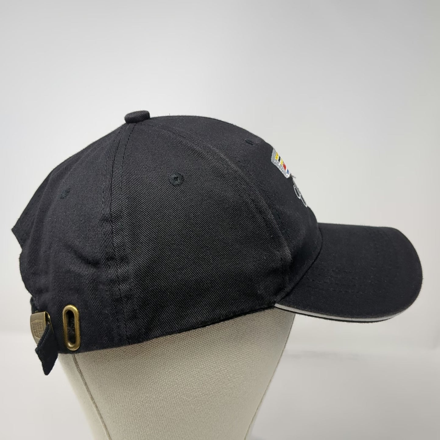 Cadillac Baseball Cap Black One Size Strapback Embroidered Logo Crest Car Hat