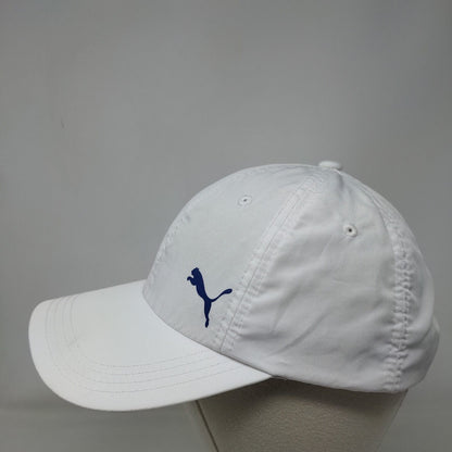 PUMA Slideback Hat White OSFA Adjustable Vented Holes 6 Panel Polyester