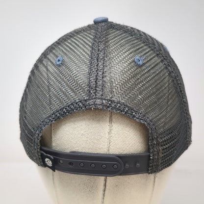 Ouray Trucker Hat Blue One Size Silver Creek Outfitters Bird Patch Snapback Mesh