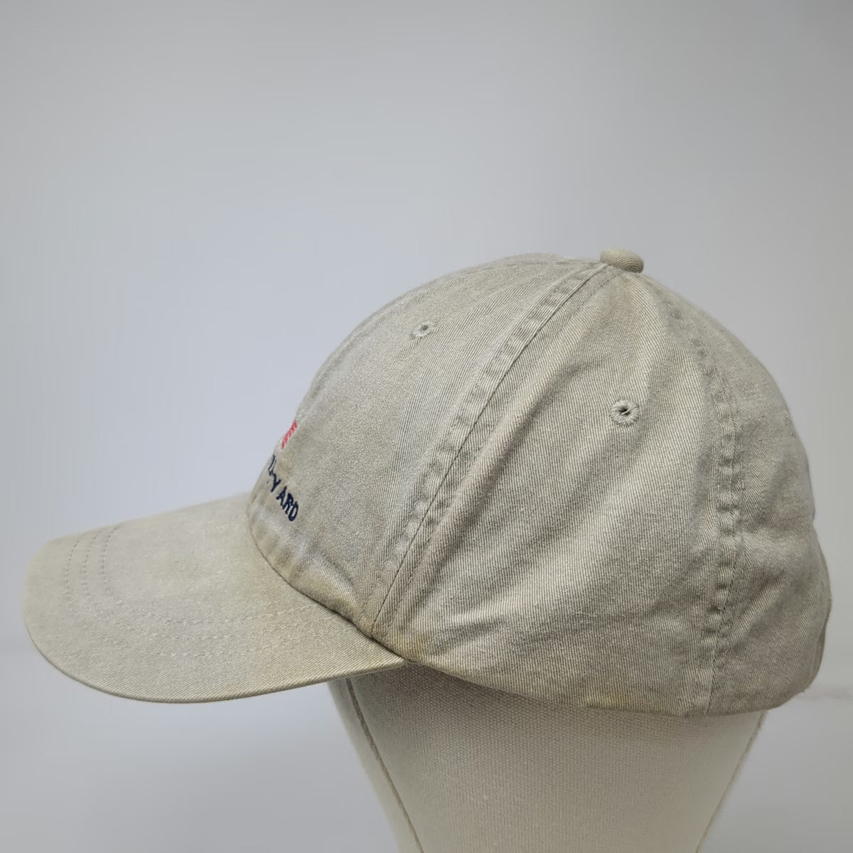 Adams Martha's Vineyard American Flag Baseball Cap Beige One Size Leather Hat