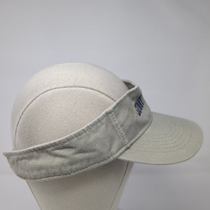 Sunny Isles Sun Visor Hat Beige One Size Adjustable Strap Embroidered Kaufman