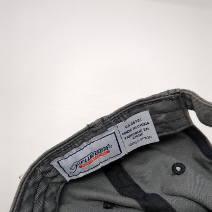 Pflueger Slideback Hat Gray One Size Adjustable Embroidered Distressed Cotton